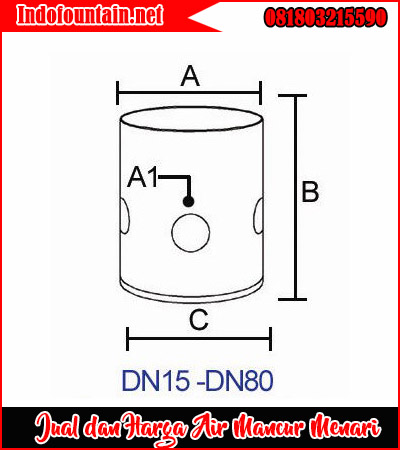 Ukuran nozzle Cup Bubble stainless steel